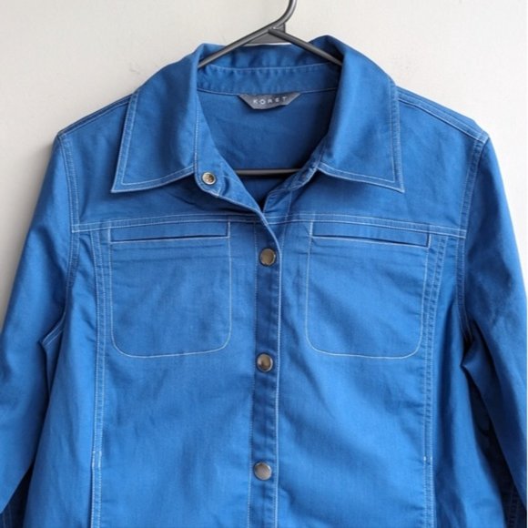 Koret blue button down light jacket - Picture 3 of 6